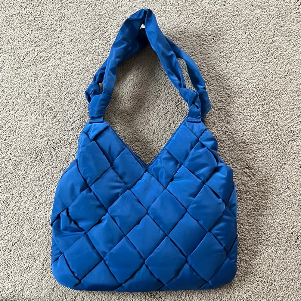 Anthropologie Blue Shoulder Bag with Elegant Design